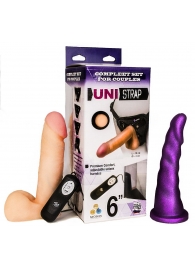 Вибрострапон с двумя насадками UniStrap - 18 и 18 см. - LOVETOY (А-Полимер) - купить с доставкой в Челябинске