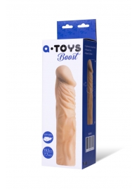 Насадка с ярко выраженной головкой и рельефным стволом - 19 см. - A-toys - в Челябинске купить с доставкой