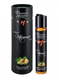 Массажное масло с ароматом экзотических фруктов Huile de Massage Gourmande Fruits Exotiques - 59 мл. - Plaisir Secret - купить с доставкой в Челябинске