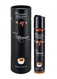 Массажное масло с ароматом крем брюле Huile de Massage Gourmande Creme Brulée - 59 мл. - Plaisir Secret - купить с доставкой в Челябинске