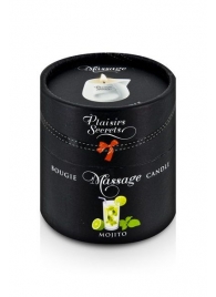 Массажная свеча с ароматом мохито Bougie de Massage Mojito - 80 мл. - Plaisir Secret - купить с доставкой в Челябинске