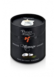 Массажная свеча с ароматом кокоса Bougie de Massage Gourmande Coco - 80 мл. - Plaisir Secret - купить с доставкой в Челябинске