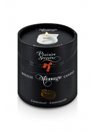 Массажная свеча с ароматом шоколада Bougie de Massage Gourmande Chocolat - 80 мл. - Plaisir Secret - купить с доставкой в Челябинске