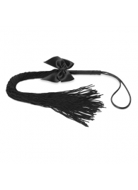 Чёрная плётка Lilly Whip Bijoux - Bijoux Indiscrets - купить с доставкой в Челябинске