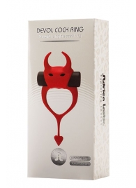 Красное эрекционное кольцо в форме дьяволенка DEVOL COCKRING - Adrien Lastic - в Челябинске купить с доставкой