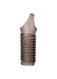 Дымчатая насадка с рёбрышками и подхватом мошонки ToyFa XLover - 12,5 см. - ToyFa - в Челябинске купить с доставкой