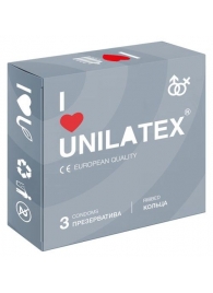 Презервативы с рёбрами Unilatex Ribbed - 3 шт. - Unilatex - купить с доставкой в Челябинске