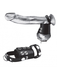 Кольцо на член и мошонку Cock Ring With 2  Ball Stretcher And Optional Weight Ring - BlueLine - в Челябинске купить с доставкой