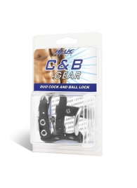 Утяжка на пенис на замочке Duo Cock And Ball Lock - BlueLine - купить с доставкой в Челябинске