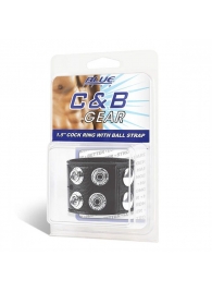 Ремень на член и мошонку 1.5  Cock Ring With Ball Strap - BlueLine - купить с доставкой в Челябинске