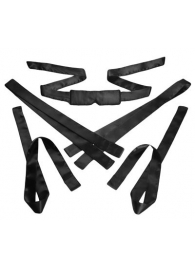 Бондажный набор из сатиновых лент Bordeaux 5 Piece Satin Bondage Set - XR Brands - купить с доставкой в Челябинске