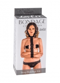 Ошейник с длинной лентой и наручниками Strap Bondage Kit One Size - Lola Games - купить с доставкой в Челябинске