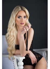 Чёрная мини-плеть из резины Rubber Mini Whip - 22 см. - Blush Novelties - купить с доставкой в Челябинске