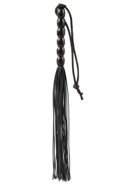 Чёрная мини-плеть из резины Rubber Mini Whip - 22 см. - Blush Novelties - купить с доставкой в Челябинске