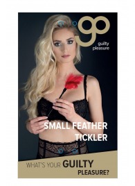Пластиковая метелочка с красными пёрышками Small Feather Tickler - 32 см. - Blush Novelties - купить с доставкой в Челябинске