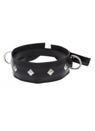 Полиуретановый ошейник с пуклями и D-кольцами Collar with Studs - Blush Novelties - купить с доставкой в Челябинске