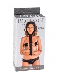 Ошейник с длинной лентой и наручниками Strap Bondage Kit Plus Size - Lola Games - купить с доставкой в Челябинске