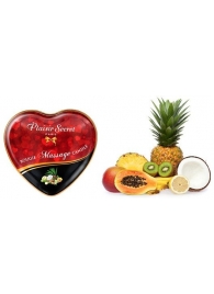 Массажная свеча с ароматом экзотических фруктов Bougie Massage Candle - 35 мл. - Plaisir Secret - купить с доставкой в Челябинске