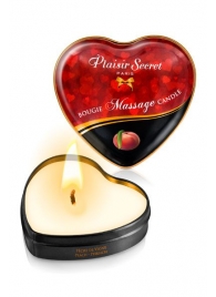 Массажная свеча с ароматом персика Bougie Massage Candle - 35 мл. - Plaisir Secret - купить с доставкой в Челябинске