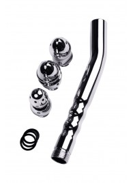 Металлический анальный душ с тремя насадками - ToyFa - купить с доставкой в Челябинске