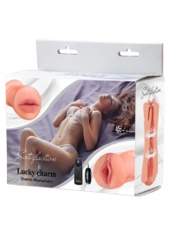 Двусторонний мастурбатор с вибропулей Satisfaction Lucky charm - Lola Games - в Челябинске купить с доставкой