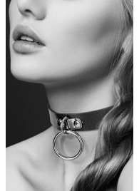Узенький ошейник из полиуретана с кольцом - Bijoux Pour Toi - купить с доставкой в Челябинске