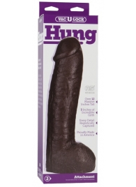 Большая насадка для трусиков Vac-U-Lock Realistic Hung - 31,7 см. - Doc Johnson - купить с доставкой в Челябинске