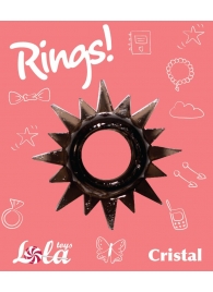 Чёрное эрекционное кольцо Rings Cristal - Lola Games - в Челябинске купить с доставкой