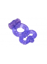 Фиолетовое эрекционное кольцо Rings Treadle с подхватом - Lola Games - в Челябинске купить с доставкой