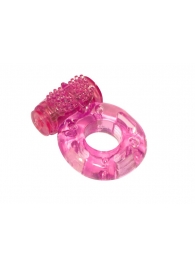 Розовое эрекционное кольцо с вибрацией Rings Axle-pin - Lola Games - в Челябинске купить с доставкой