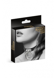 Черный чокер с двумя кольцами - Bijoux Pour Toi - купить с доставкой в Челябинске