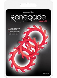 Набор из 3 красных эрекционных колец Renegade Gears - NS Novelties - в Челябинске купить с доставкой