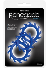 Набор из 3 синих эрекционных колец Renegade Gears - NS Novelties - в Челябинске купить с доставкой