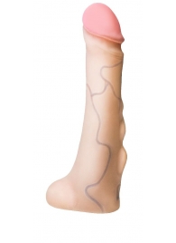 Реалистичная насадка с мошонкой REAL Standard - 18 см. - LOVETOY (А-Полимер) - купить с доставкой в Челябинске