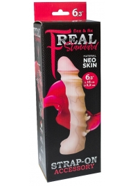 Насадка REAL Standard со спиралевидным узором - 19 см. - LOVETOY (А-Полимер) - купить с доставкой в Челябинске