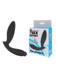 Чёрный вибростимулятор простаты Sex Expert Vibe Pleasure - Sex Expert - в Челябинске купить с доставкой