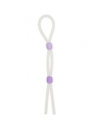 Прозрачное эрекционное кольцо-лассо SILICONE LASSO COCK RING DUAL BEADS - NMC - в Челябинске купить с доставкой