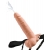 Телесный полый страпон с имитацией эякуляции 7.5  Hollow Squirting Strap-On with Balls Flesh - 21,6 см. - Pipedream - купить с доставкой в Челябинске