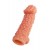 Телесная насадка на фаллос с отверстием для мошонки - 15,6 см. - KOKOS - в Челябинске купить с доставкой