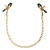 Чёрные с золотом зажимы на соски Gold Chain Nipple Clamps - Pipedream - купить с доставкой в Челябинске