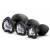 Набор из 3 черных пробок с прозрачным кристаллом-сердечком Bling Plugs Training Kit - Blush Novelties - купить с доставкой в Челябинске