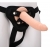Телесный страпон на черных трусиках STRAP ON REAL DILDO - 20 см. - Dream Toys - купить с доставкой в Челябинске