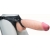 Телесный реалистичный фаллоимитатор на черных трусиках Real Big Strap-On - 34,5 см. - LOVETOY (А-Полимер) - купить с доставкой в Челябинске