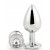 Серебристая анальная втулка с прозрачным кристаллом - 7,1 см. - Dream Toys - купить с доставкой в Челябинске