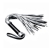 Серебристая плетка Struggle My Flogger с черной ручкой - 45 см. - Lovetoy - купить с доставкой в Челябинске