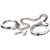 Металлические наручники Metal Leg Cuffs - Pipedream - купить с доставкой в Челябинске