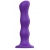 Фиолетовая насадка Strap-On-Me Dildo Geisha Balls size XL - Strap-on-me - купить с доставкой в Челябинске
