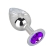 Большой плаг из стали с фиолетовым кристаллом Violet Dream - 9,5 см. - Erotic Fantasy - купить с доставкой в Челябинске