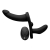 Черный вибрострапон Double Take 10X Double Penetration Vibrating Strap-on Harness - XR Brands - купить с доставкой в Челябинске