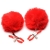 Красные зажимы на соски с помпонами Pom Pom - XR Brands - купить с доставкой в Челябинске